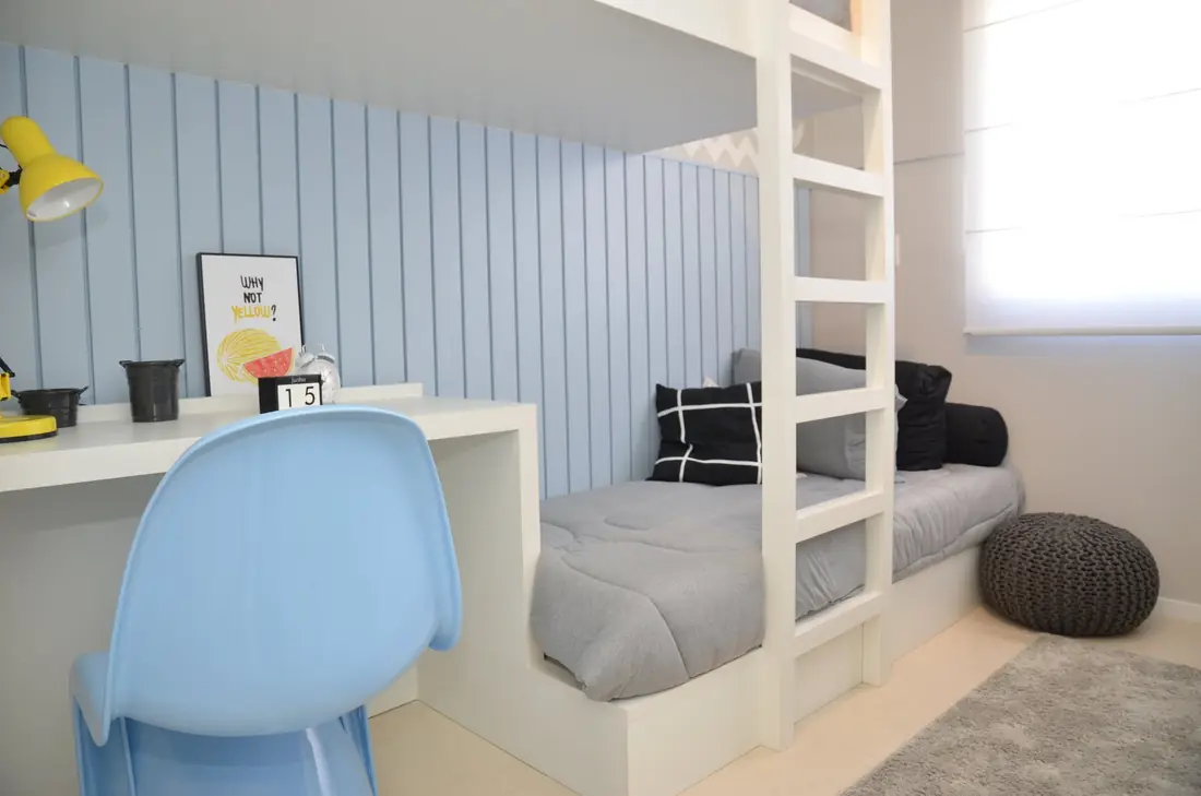 Quarto infantil do apartamento decorado do Carioca Residencial