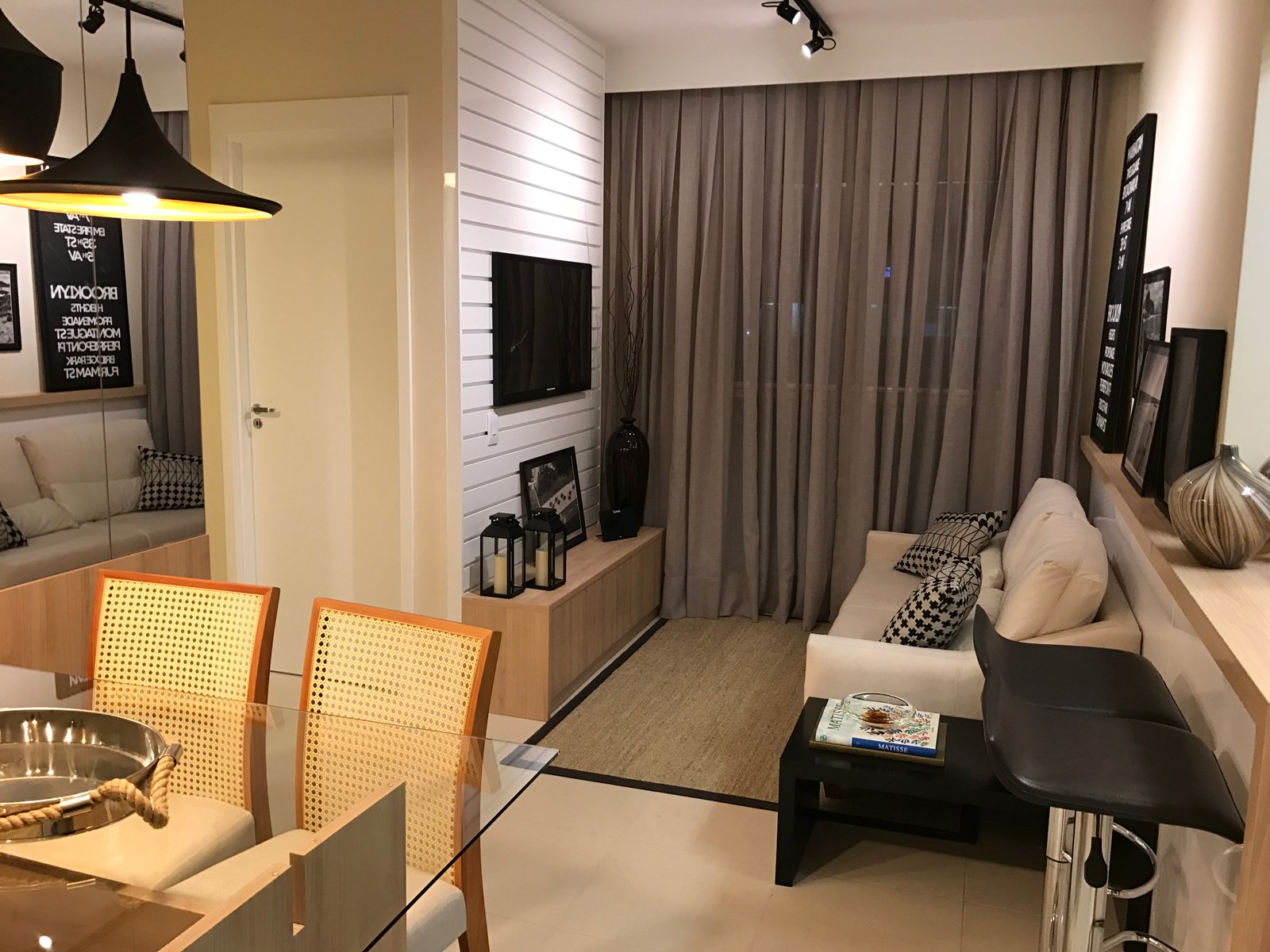 Decorado oficial, sala do apartamento modelo do Carioca Residencial