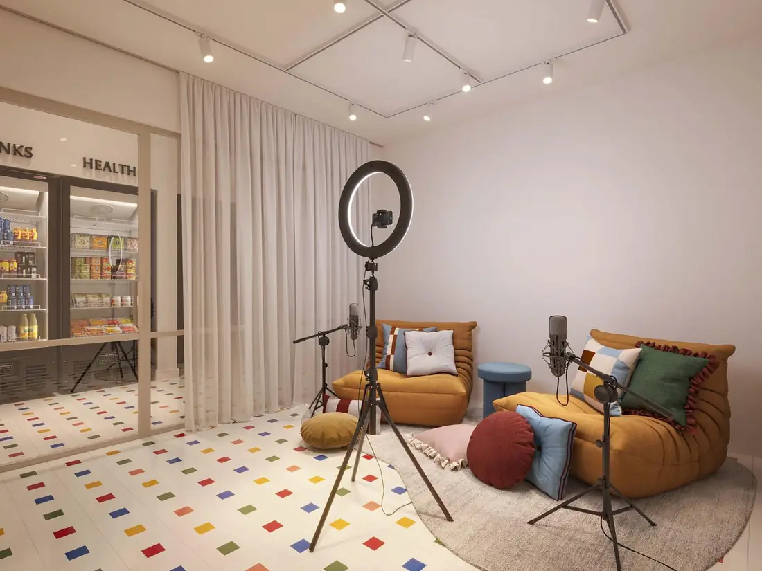 Sala de podcast do Gaví Gávea