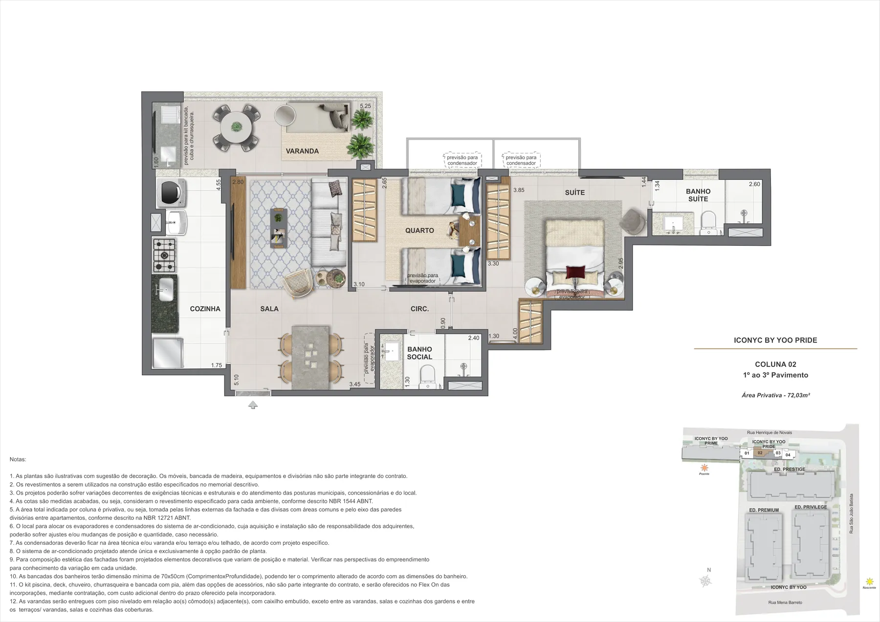 Planta do Iconyc by YOO: Lote 2 apartamento 02