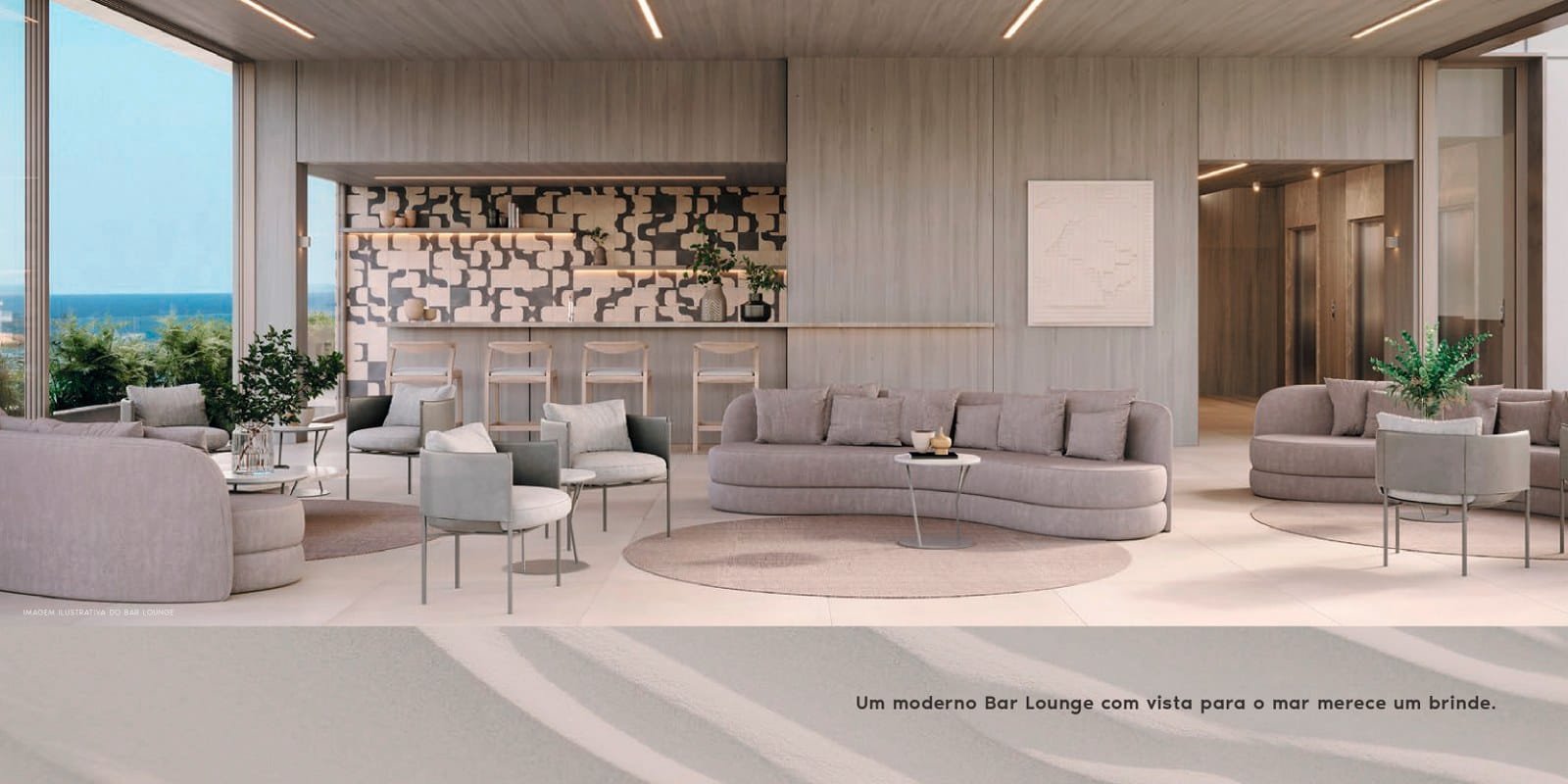 Bar com lounge do IPA Studios Design