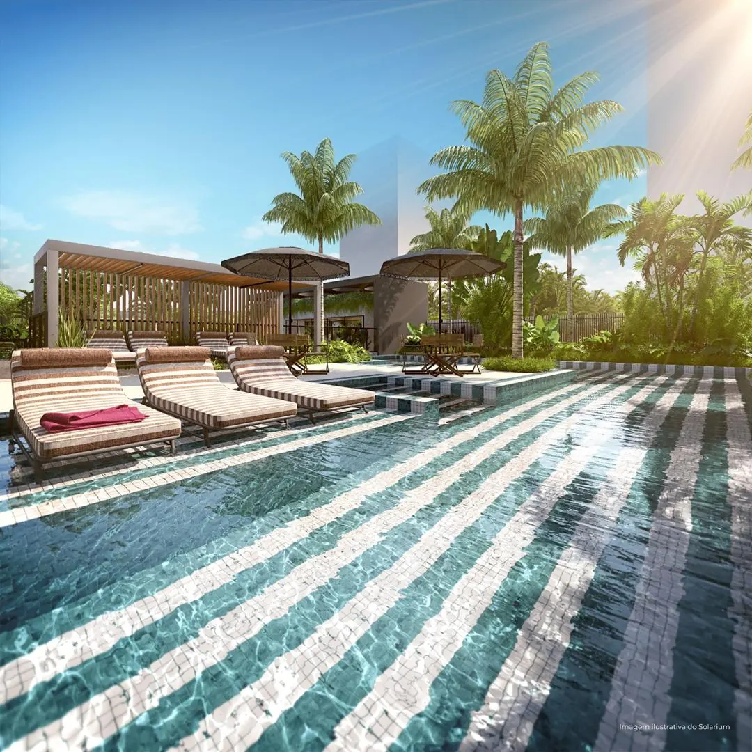 Piscina do Living Full Imagine com espreguiçadeiras