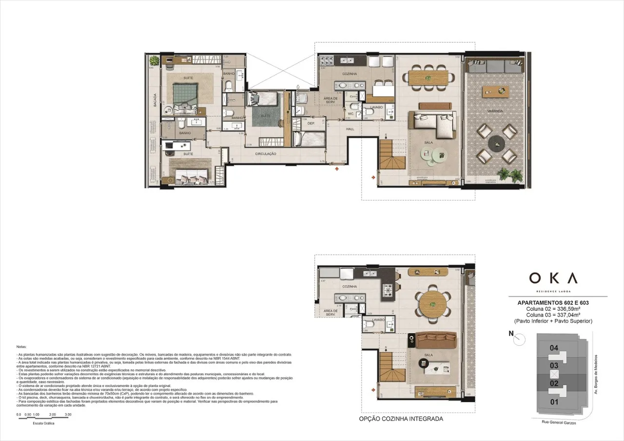 Planta do OKA Residence Lagoa: Planta 2