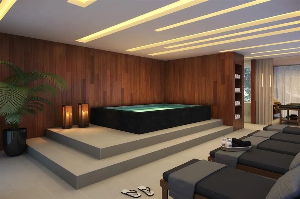 SPA com hidro e área de descanso do Clube Palms