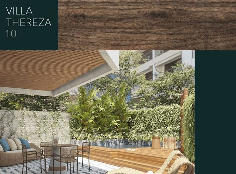 Terraço gourmet com piscina do Villa Thereza