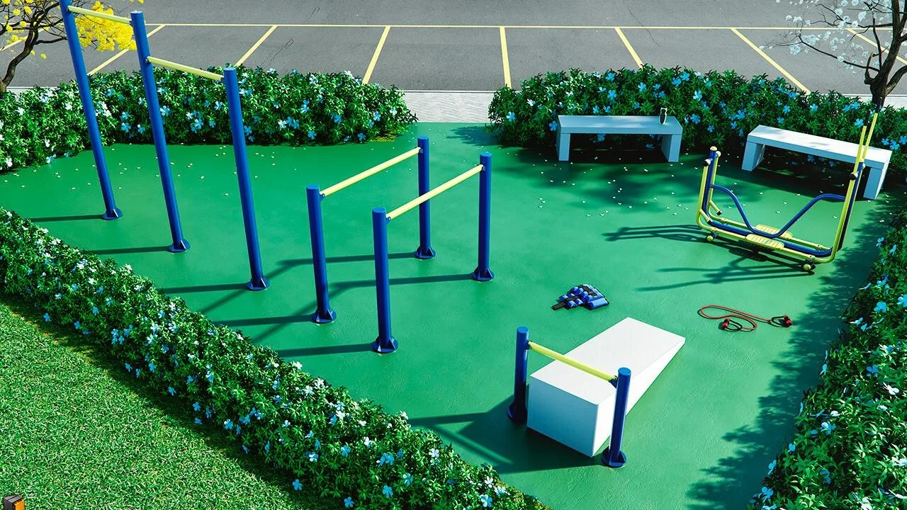 Espaço fitness externo